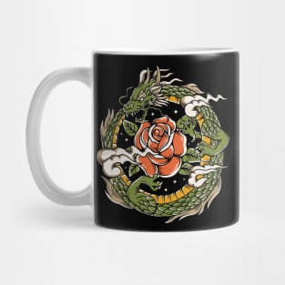 dragon defend rose Mug